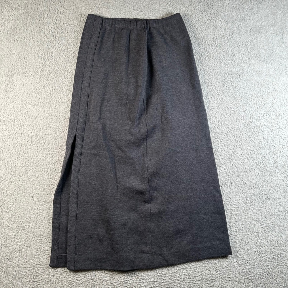 Vintage Dalton 100% Virgin Wool Maxi Skirt Slit Size 14 USA Dark Academia Office